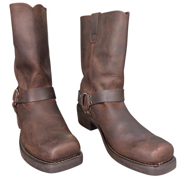 Durango Men’s Brown Leather Wide Harness Boots Size US 13 EE main image 6